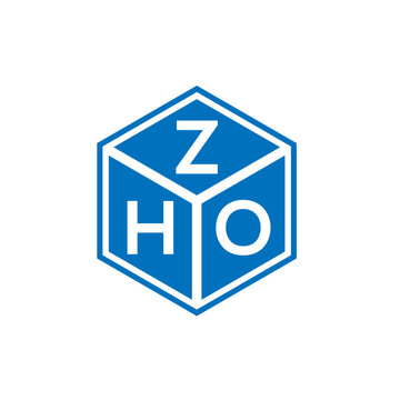 ZHO letter logo design on white background. ZHO creative initials letter logo concept. ZHO letter design.
