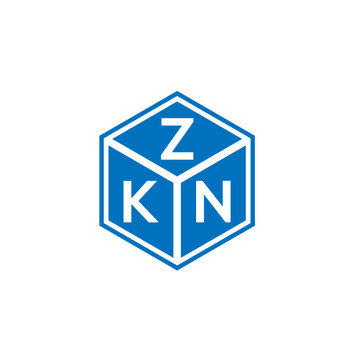 ZKN letter logo design on white background. ZKN creative initials letter logo concept. ZKN letter design.
