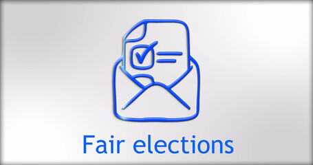 Delve into the concept of fair and honest elections through informative animations. Line animation.