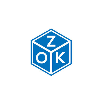 ZOK letter logo design on white background. ZOK creative initials letter logo concept. ZOK letter design.

