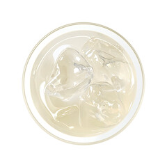 グラスに入ったりんごジュースのイラスト リアル