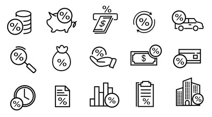Tax icon set vector illustration. contain such icon as money, business, finance and more.  editable file. eps