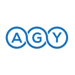 AGY letter logo design on white background. AGY creative initials letter logo concept. AGY letter design.
