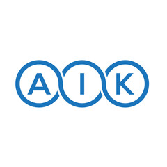 AIK letter logo design on white background. AIK creative initials letter logo concept. AIK letter design.
