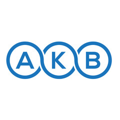 AKB letter logo design on white background. AKB creative initials letter logo concept. AKB letter design.
