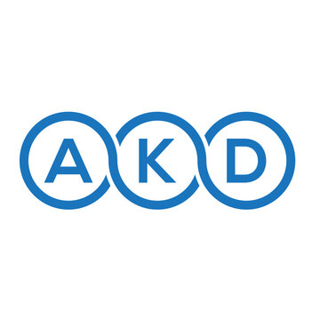 AKD letter logo design on white background. AKD creative initials letter logo concept. AKD letter design.
