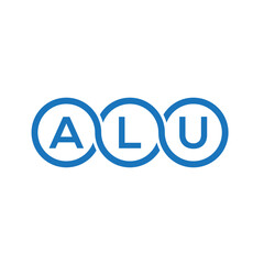 ALU letter logo design on white background. ALU creative initials letter logo concept. ALU letter design.
