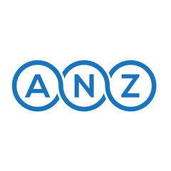 ANZ letter logo design on white background. ANZ creative initials letter logo concept. ANZ letter design.
