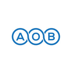 AOB letter logo design on white background. AOB creative initials letter logo concept. AOB letter design.
