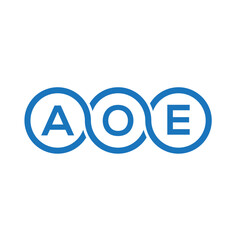 AOE letter logo design on white background. AOE creative initials letter logo concept. AOE letter design.
