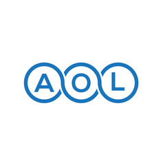 AOL letter logo design on white background. AOL creative initials letter logo concept. AOL letter design.
