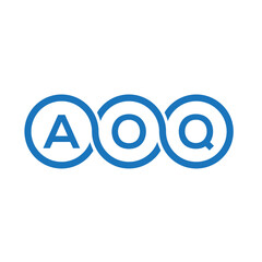 AOQ letter logo design on white background. AOQ creative initials letter logo concept. AOQ letter design.
