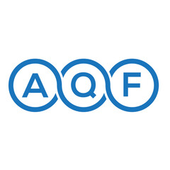 AQF letter logo design on white background. AQF creative initials letter logo concept. AQF letter design.

