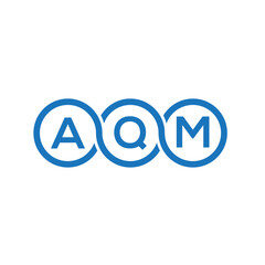 AQM letter logo design on white background. AQM creative initials letter logo concept. AQM letter design.
