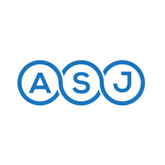 ASJ letter logo design on white background. ASJ creative initials letter logo concept. ASJ letter design.
