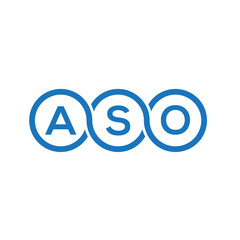 ASO letter logo design on white background. ASO creative initials letter logo concept. ASO letter design.
