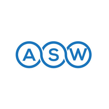 ASW letter logo design on white background. ASW creative initials letter logo concept. ASW letter design.
