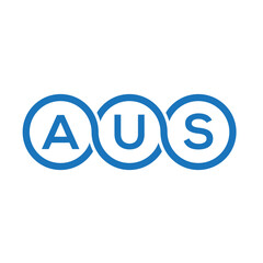 AUS letter logo design on white background. AUS creative initials letter logo concept. AUS letter design.
