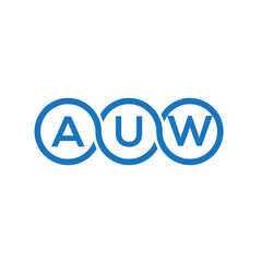 AUW letter logo design on white background. AUW creative initials letter logo concept. AUW letter design.
