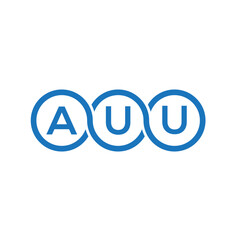 AUU letter logo design on white background. AUU creative initials letter logo concept. AUU letter design.
