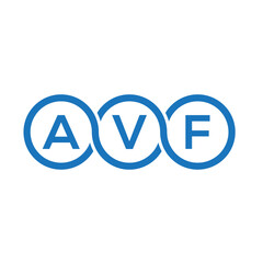 AVF letter logo design on white background. AVF creative initials letter logo concept. AVF letter design.
