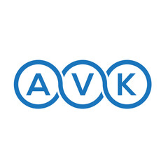 AVK letter logo design on white background. AVK creative initials letter logo concept. AVK letter design.
