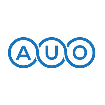 AUO letter logo design on white background. AUO creative initials letter logo concept. AUO letter design.

