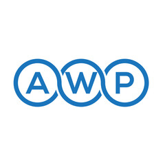 AWP letter logo design on white background. AWP creative initials letter logo concept. AWP letter design.
