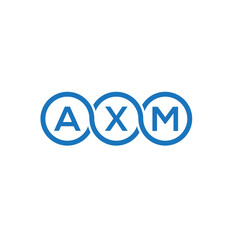 AXM letter logo design on white background. AXM creative initials letter logo concept. AXM letter design.
