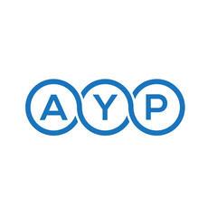 AYP letter logo design on white background. AYP creative initials letter logo concept. AYP letter design.
