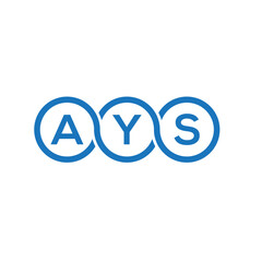 AYS letter logo design on white background. AYS creative initials letter logo concept. AYS letter design.
