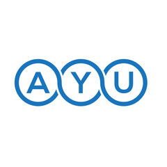 AYU letter logo design on white background. AYU creative initials letter logo concept. AYU letter design.
