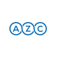 AZC letter logo design on white background. AZC creative initials letter logo concept. AZC letter design.
