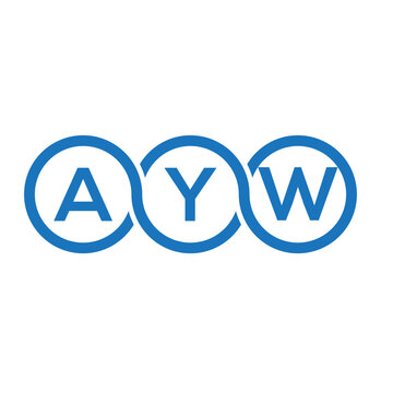 AYW letter logo design on white background. AYW creative initials letter logo concept. AYW letter design.
