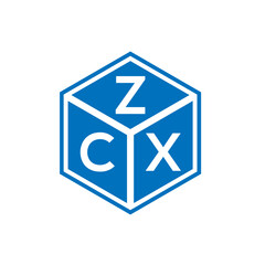 ZCX letter logo design on white background. ZCX creative initials letter logo concept. ZCX letter design.
