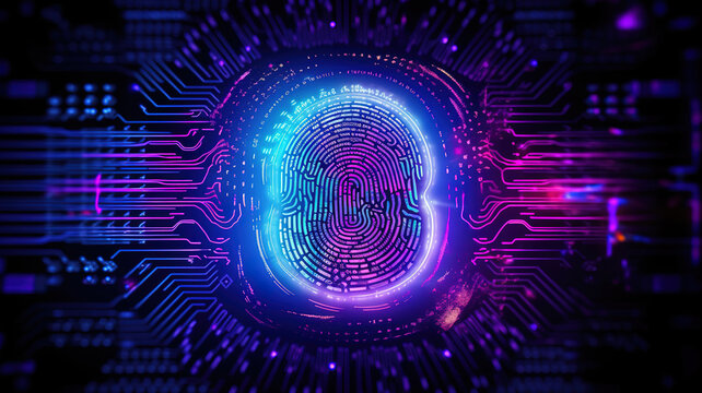 Fingerprint Scanning, Biometric Authentication. Generative Ai