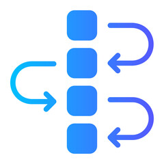 flow chart gradient icon