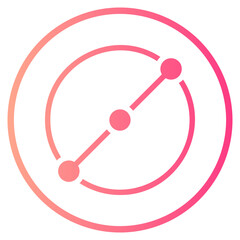 diameter gradient icon