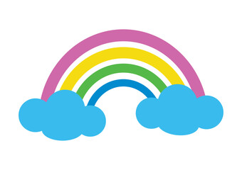 Rainbow With Clouds