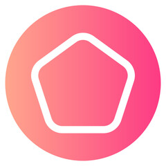 pentagon gradient icon