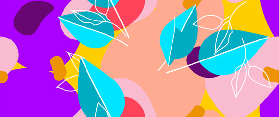 Bold Pattern Tropical Leaf Jungle Modern Motif