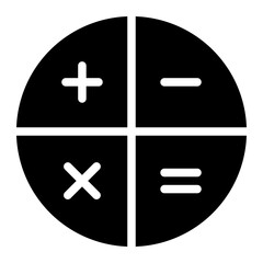 Obraz premium calculator glyph icon
