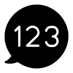 numbers glyph icon