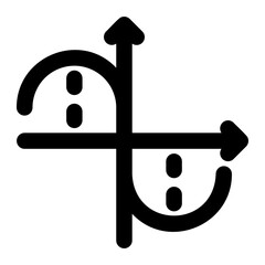 sinus glyph icon