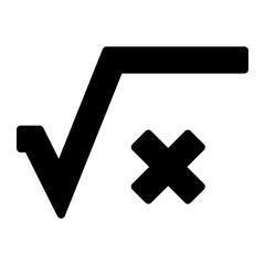 square root glyph icon