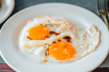 Breakfast served at the restaurant