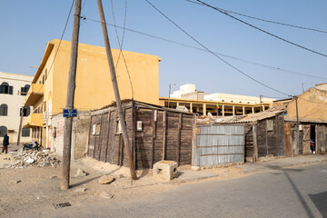  vieille maison coloniale dans l'ancienne ville de Saint Louis du Sénégal en Afrique de l'Ouest