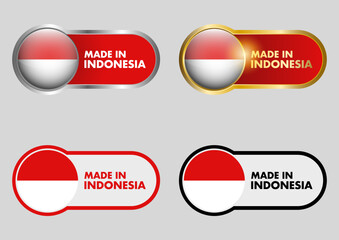 Made in Indonesia icon set