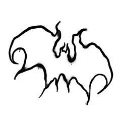  Urban style graffiti sprayed with leak and splashes. Vector hand drawn textured illustration on white background for banner, decoration, street art, halloween eps 10