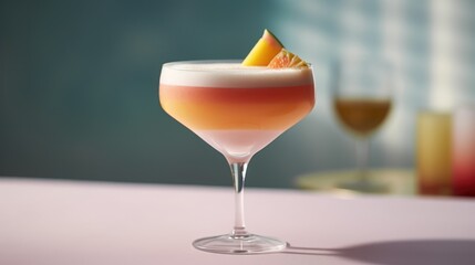 Exotic Tropical Experience: Bright Cocktail with Citrus and Ice, ananas - generative AI